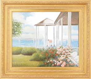 JUDD GALLET, SEASIDE LANDSCAPE, OIL ON CANVAS