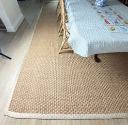 SISAL RUG WITH OFF-WHITE CANVAS BORDER