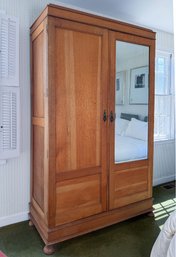 USEFUL PANELED WARDROBE With FULL-LENGTH MIRROR