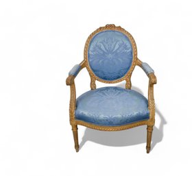 French Louis XVI Carved Arm Chair