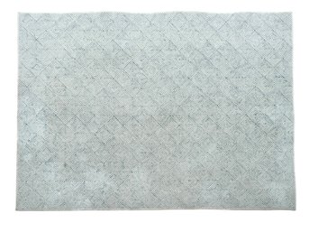 5 X 7 Wool Rug In Blue And Light Grey