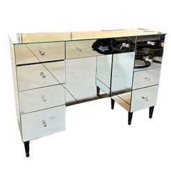 Vintage Hollywood Regency Mirrored Vanity Table