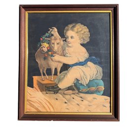 (19th C) LOUIS PRANG COLOR LITHOGRAPH 'INNOCENCE'