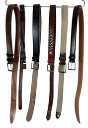 Men's Quality Belts, John Varvatos, Brooks Brothers - Leather And Woven