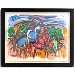 ORIGINAL OIL PASTEL, FRAMED