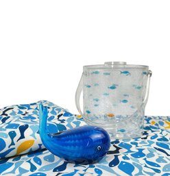 Acrylic Ice Bucket With Fish And Glass Whale
