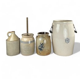Selection Of Antique Stoneware Vessels