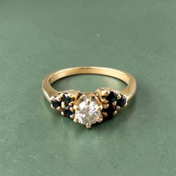 14kt Gold Sapphire And Diamond Ring