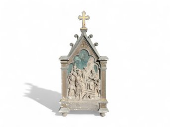 Antique French Stations Of The Cross Fresco