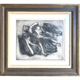 AL BLAUSTEIN, 'Sessions Of Sweet Silent Thought IV' Framed Etching, Signed And Numbered