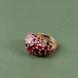 14kt Rose Gold And Ruby Cocktail Ring