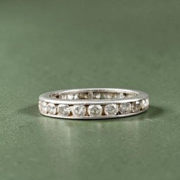 Sterling Silver And Cubic Zirconia Band Or Stacking Ring