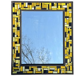 Slag Or Stained Glass Mosaic Frame Mirror By Daniel Shafer