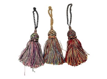 Three Jay Strongwater Metal And Enamel Tassels