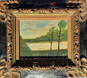 Jack Hassen, Framed Folk Art Landscape Painting