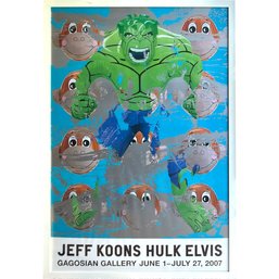 Super Large FRAMED JEFF KOONS / GAGOSIAN GALLERY EXHIBITION POSTER