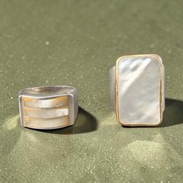 22kt Gold And Sterling Silver With Mother Of Pearl Ring