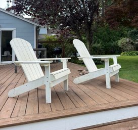 PAIR, YEFU RECYCLED PLASTIC ADIRONDACK LOUNGE CHAIRS