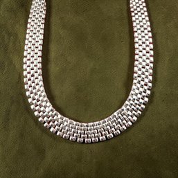 Sterling Silver Panther Link Necklace