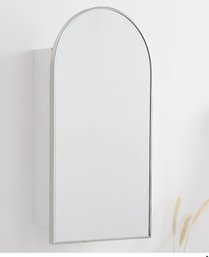 West Elm Polished Nickel Arch Mirrored Medicine Cabinet - NEW IN BOX
