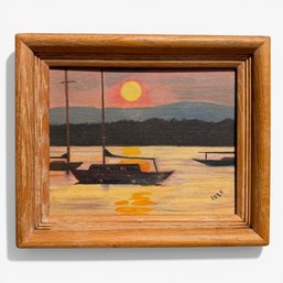 ROCKPORT SCHOOL 'Moored Boats At Sunset' By IOLE