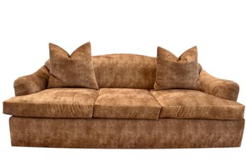 Custom Down Fill Ultra Velvet Suede Sofa #1