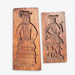 (2) DOUBLE-SIDED DUTCH SPECULAAS COOKIE MOLDS