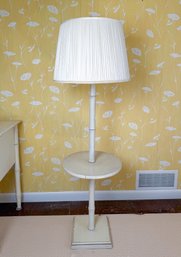 HOLLYWOOD REGENCY BAMBOO-TURNED READING LAMP With USEFUL SHELF