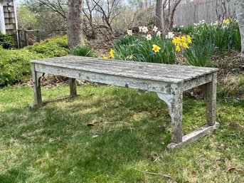 LISTER Of SUSSEX ENGLAND TEAK WOOD GARDEN BENCH