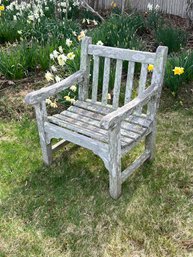 LISTER Of SUSSEX ENGLAND TEAK WOOD GARDEN ARMCHAIR