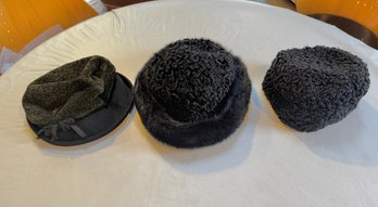 Thee Womens Black Fur Hats
