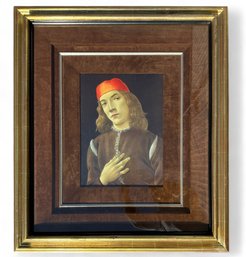 Well Framed Sandro Botticelli Print, 'portrait Of A Youth'