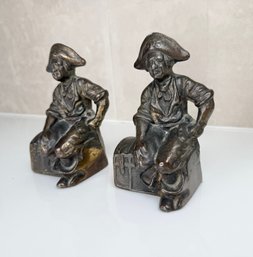 Antique Hubley Bronze Pirate Bookends