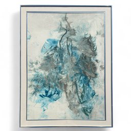 Framed Lithograph Pang Tseng Ying 'Cold Clouds'