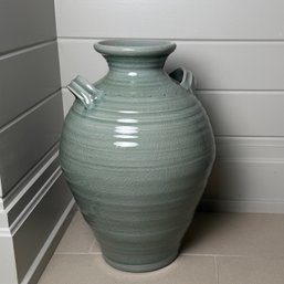 22' Celadon Glaze Porcelain Urn Vase