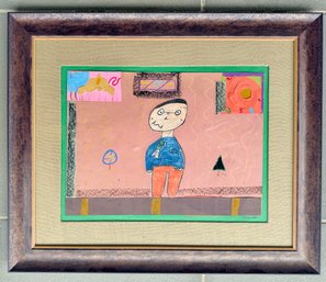 Outsider Or Child Art Framed