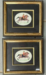 Two Eastern Indian Miniatures On Bone