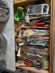 Loaded Kitchen Accessory Drawer And Tupperware Containers
