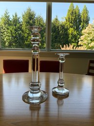 Substantial Crystal Candlesticks