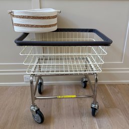 Laundry Cart On Wheels With Fabric Basket #1