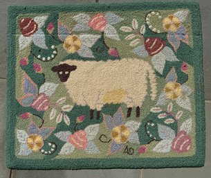 Hooked Area Rug Appx 3x4