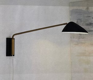 Pair, West Elm Curvilinear Mid Century Modern Wall Sconce - Long, New With Box