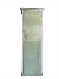 COUNTRY GREEN AND WHITE PAINTED CABINET