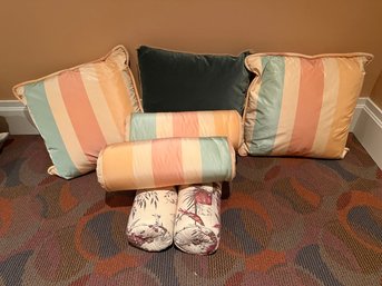 Satin, Velvet And Cotton Throw Pillows