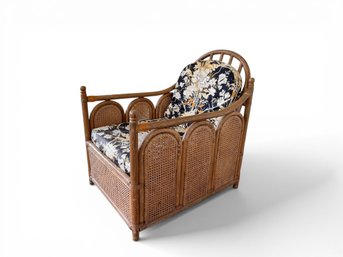 MID-CENTURY PLANTATION-INSPIRED CANE & RATTAN LOUNGE