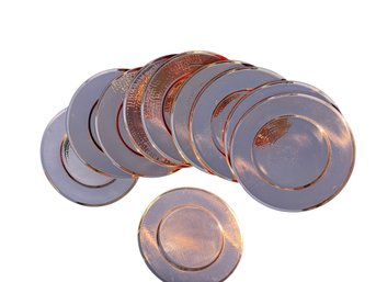 Copper Charger Plates With Hammered Accent