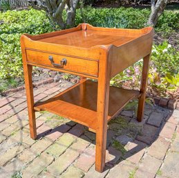 GEORGIAN TRAY TOP YEW WOOD END TABLE