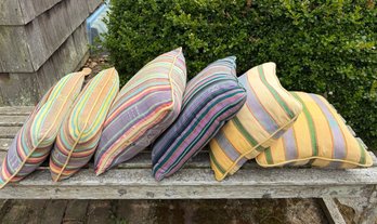 (6) THROW PILLOWS IN CENTRAL AMERICAN TEXTILE
