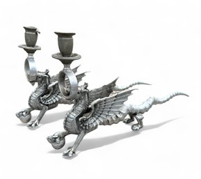 Metal Dragon Candle Sticks
