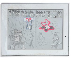 Larry Rivers, Mixed Media Drawing And Collage On Paper, SIgned And Framed